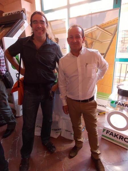 El arquitecto Antonio Flores con Juan Cañive, de Fakro