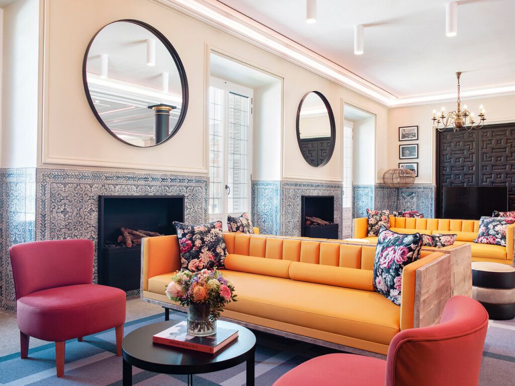Sillón salón asiento con reposacabezas diseño glamour tapicería de
