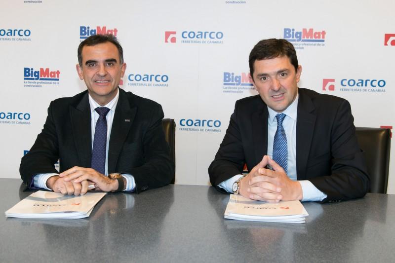 De Izda. a Dcha. Lorenzo de la Villa y Miguel Ángel Expósito. Presidente de BigMat y Coarco respectivamente