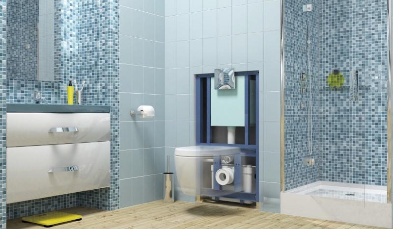 Bastidor con triturador SANIWALL PRO (Sanitrit) - copia