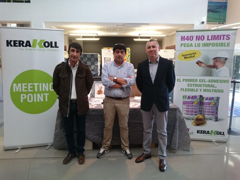 Roberto Peña, Carlos Franco y Patricio Contreras, de Kerakoll.